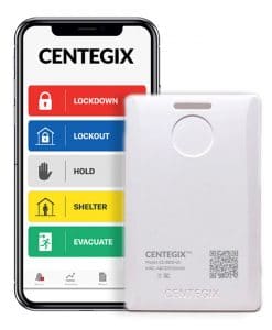 Technology-vertical Centegix Technology Wearable Alert Badge and Mobile Security System