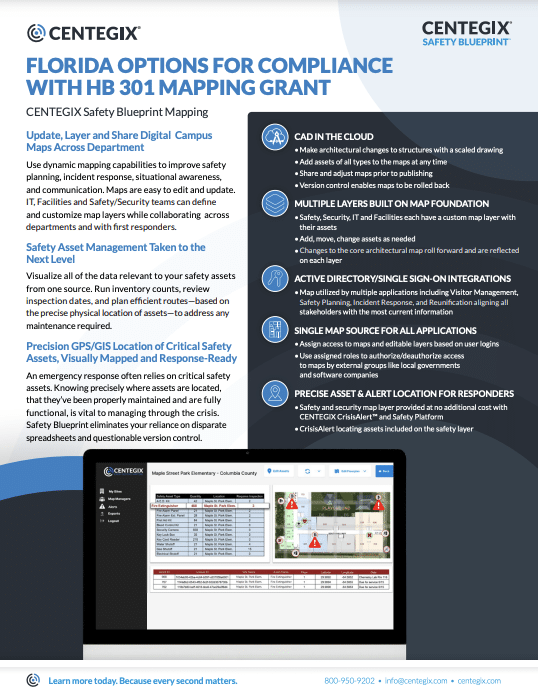 Florida School Safety Standards CENTEGIX