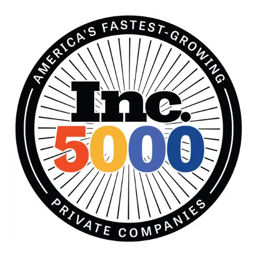 Inc 5000 Award. America's Fastest Growing Private Companies